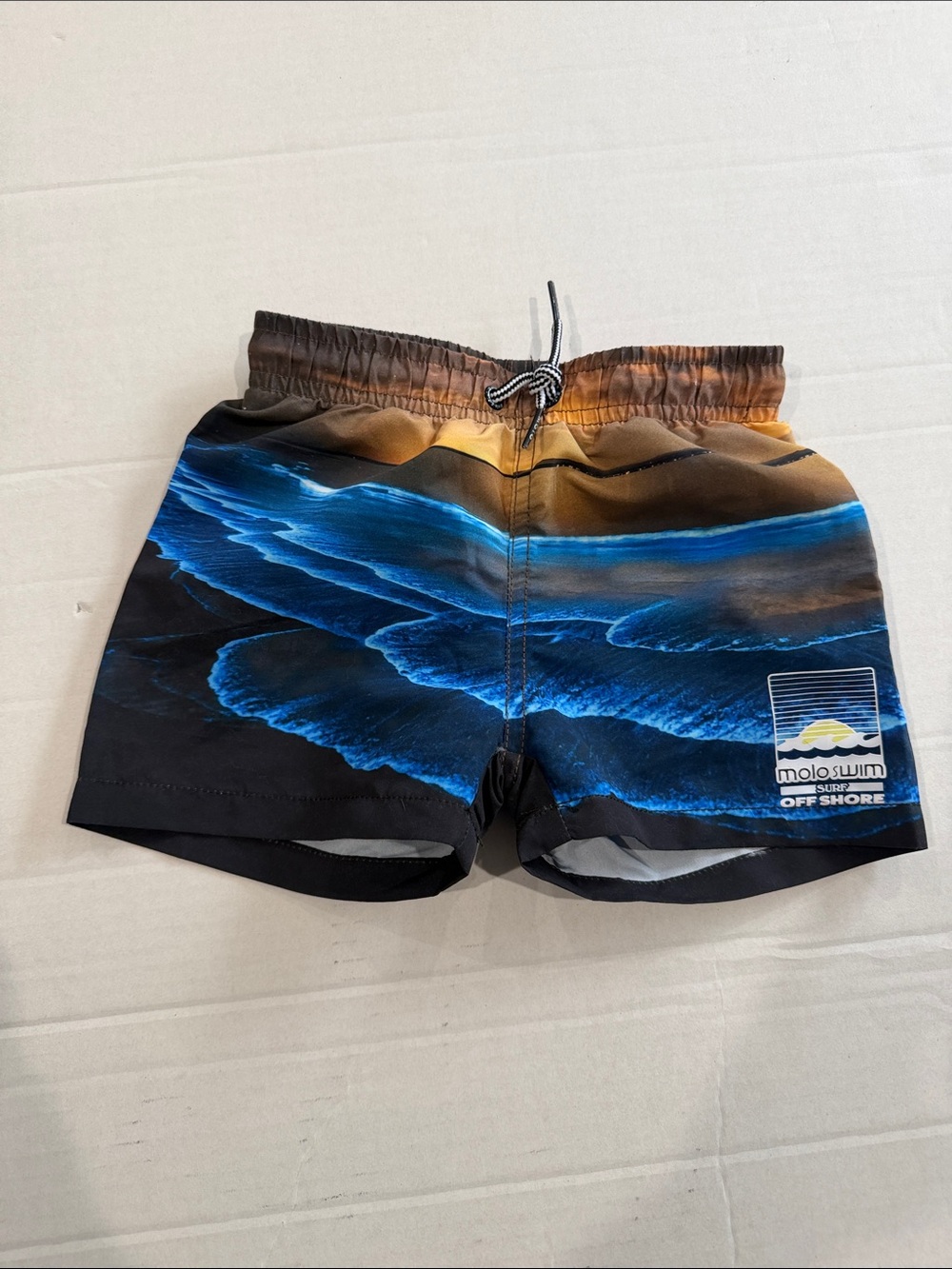 Molo boys blue & black ocean Swim short 2/3 years